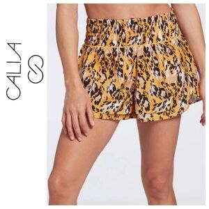 CALIA Petal Hem Shorts Animal Glowing Umber XXS